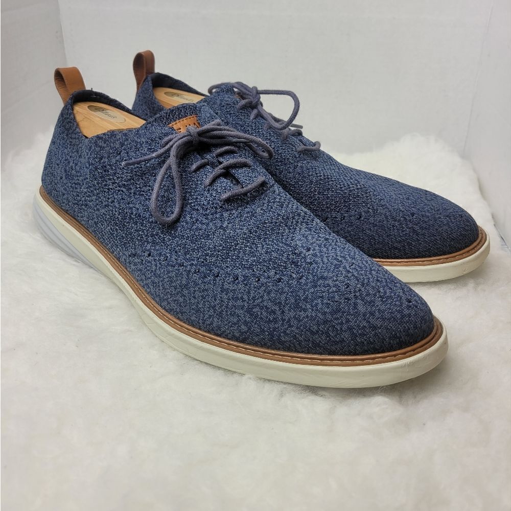 Cole Haan GrandEvolution Stitchlite Oxford Blue Knit Grand OS Mens Shoes Size 13